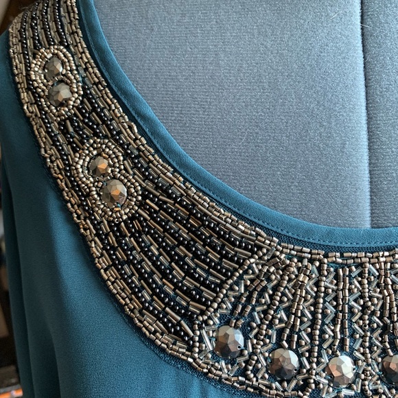 Maurice’s sheer blue bling blouse - Picture 3 of 6